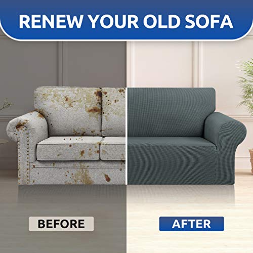 Stretch Oversized Couch Covers for Sofa Slipcover (Grey / X-Large)