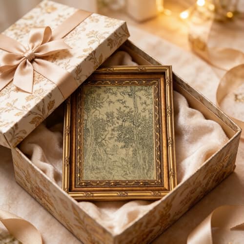 Vintage Gold Framed Wall Art Antique Sketch Landscape Wall Decor Picture Dark Moody Retro Country Farmhouse Gallery Aesthetic Poster Print for Living Room Bedroom Kitchen Shelf 12x16in (Antique Sketch / 16"l X 12"w)