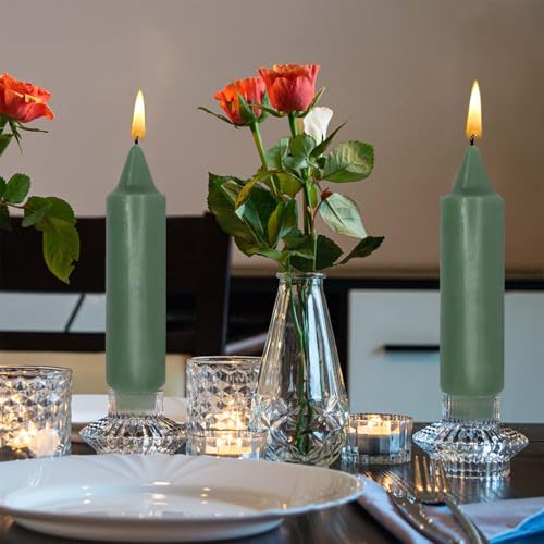 5 inch Green Taper Candles (5 inch / Green)
