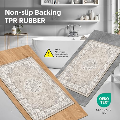 4 Pieces Kitchen Rug Set (2x3+2x4+2x5+2x6 / Beige)