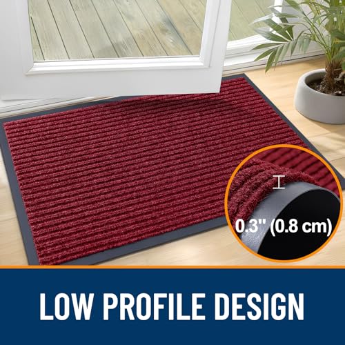 Front Door Mat 29.5x17 (Wine Red / 29.5" X 17")