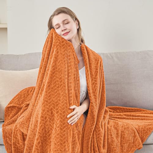 Rust Fleece Twin Blanket (Rust / Twin/Twin XL-60x90 IN)