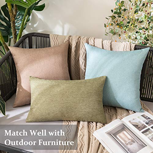 Decorative Outdoor Pillow Covers Euro Waterproof 22x22 Teal (22" x 22" (Pack of 2) / Teal)
