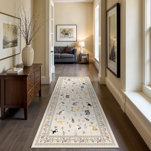 2x6 Washable Kitchen Runner rug (Light Beige / 2' x 6' (Runner))