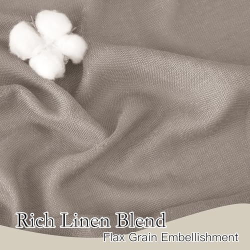Sheer Curtains 102 inches (Birch Brown / 52"W x 102"L (Pack of 2))