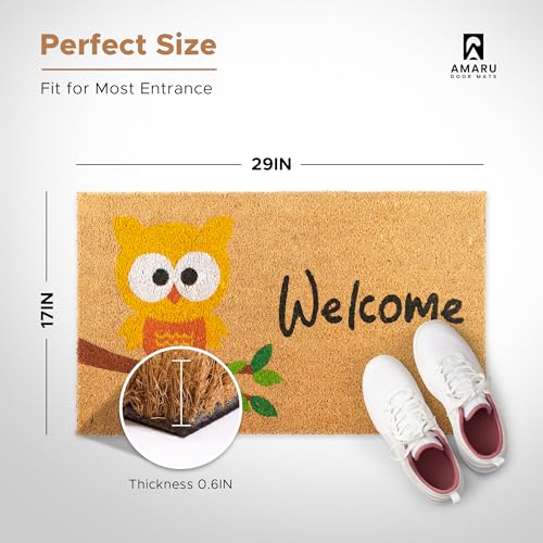 Coir Welcome Mat (Owl / 17x29)