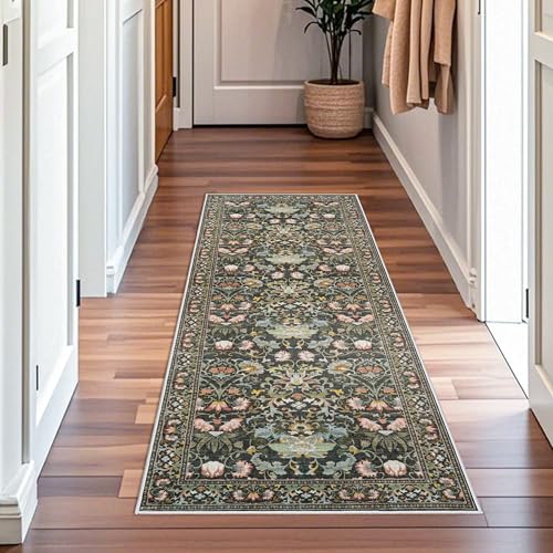 2x6 Washable Hallway Runner Rug (2' x 6' (Rectangular) / Green)