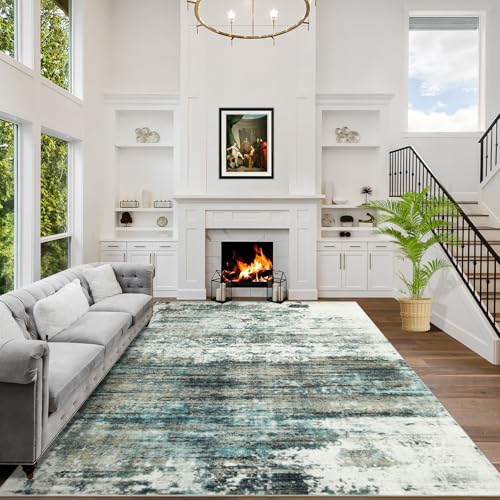 6x9 Area Rugs for Living Room (Teal Green/Multi Color / 6' x 9' (Rectangular))