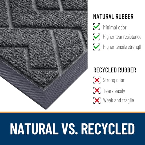 Front Door Mat Outside 35x23 (Grey / 35" x 23")
