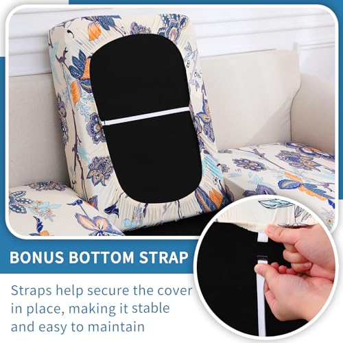 Printed Couch Cushion Covers (Beige / Seat Cover Large)
