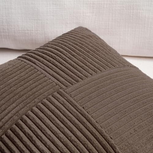 2 Packs Dark Brown Euro Decorative Throw Pillow Covers 26x26 Inch for Couch Bed (Dark Brown / 26" x 26" (Pack of 2))