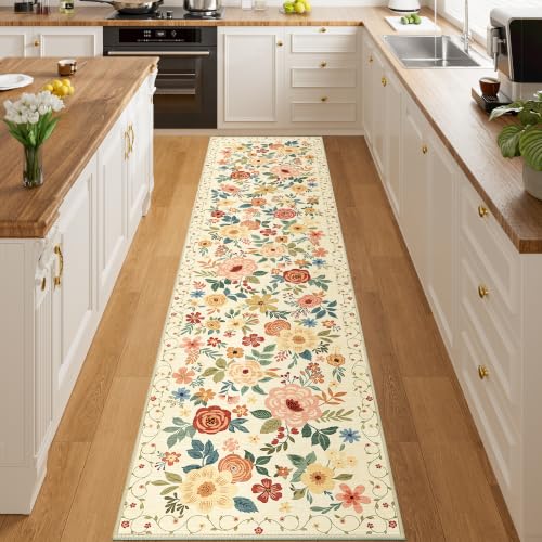2x8 Kitchen Runner Rug (Beige Yellow / 2' x 8' (Rectangular))