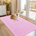Dog Door Mat for Muddy Paws 54x32 (Pink / 54" X 32")