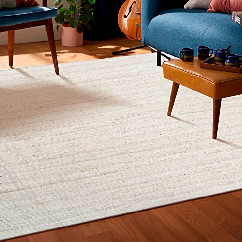 Hand Woven Jute Braided Rug (3'x5' / Off White)