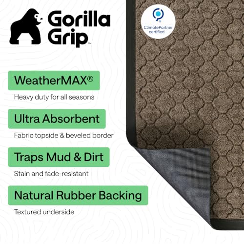 WeatherMAX Door Mat (Latte Quatrefoil / 58" x 34")