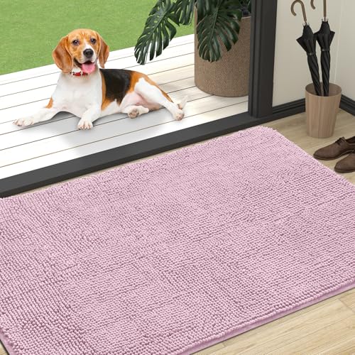 Dog Door Mat for Muddy Paws 47x32 (Dusty Rose / 47" X 32")