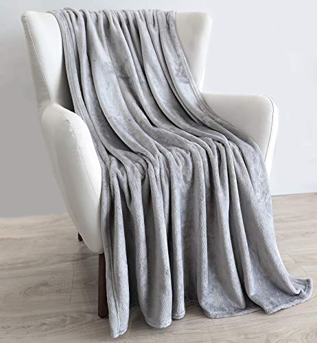 Large Flannel Fleece Throw Blanket (50"x70" / Lightgrey)