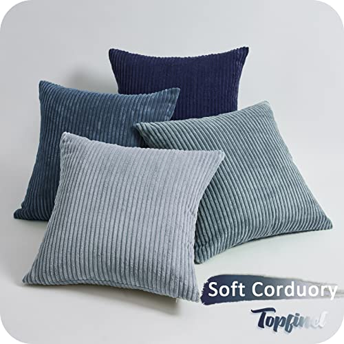 Navy Blue Euro Shams Decorative Throw Pillow Covers 26x26 Inch Set of 4 (Blue / 26" x 26" (Pack of 4))