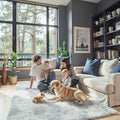 Fluffy Rug Shag Area Rug (Light Grey Tie-dyed / 3' x 5' (Rectangular))
