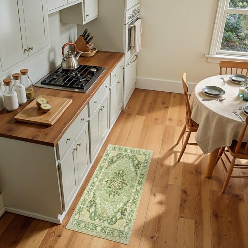 Washable Area Rug (Green/Yellow / 2' x 4' (Rectangular))