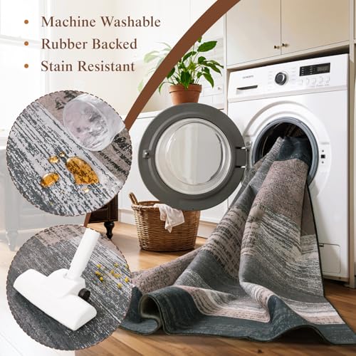 2x6 Washable Runner Rug for Hallway&Kitchen (Chocolate / 2' x 6' (Rectangular))