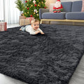 8x10 Machine Washable Large Area Rugs for Living Room (8x10 Ft / Black)