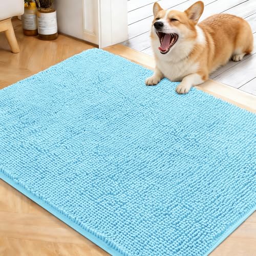 Dog Door Mat for Muddy Paws 40x32 (Blue / 40" X 32")