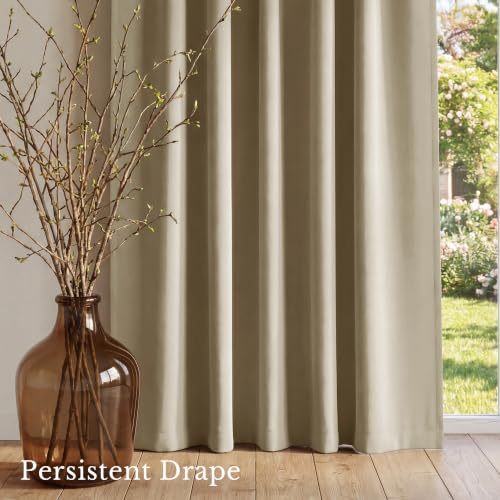 Window Treatment Thermal Insulated Rod Pocket Room Darkening Curtains (Cocoa Eggnog / 42"W x 63"L (Pack of 2))