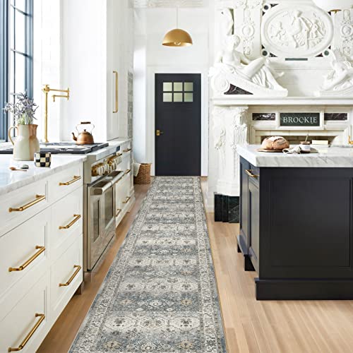 Washable 2x12 Runner Rug (Grey / 2' x 12' (Rectangular))