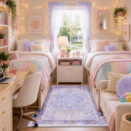 Washable Area Rug (Purple / 3' x 5' (Rectangular))
