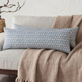 Long Floral Print Lumbar Throw Pillow Covers 14×36 Dusty Blue (36" x 14" (Pack of 2) / Lake)