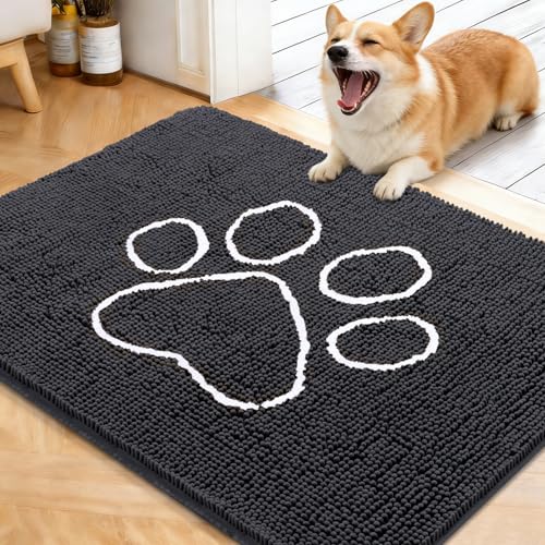 Dog Door Mat for Muddy Paws 40x32 (Dark Grey / 40" X 32")