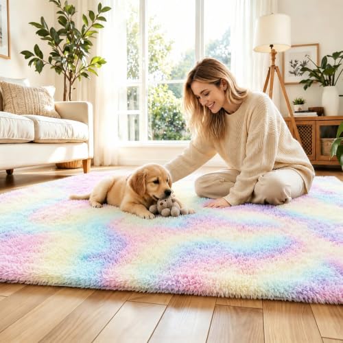 8x10 Area Rugs for Living Room (Rainbow / 8' x 10' (Rectangular))
