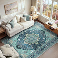 Washable Area Rug (Teal / 6' x 9' (Rectangular))