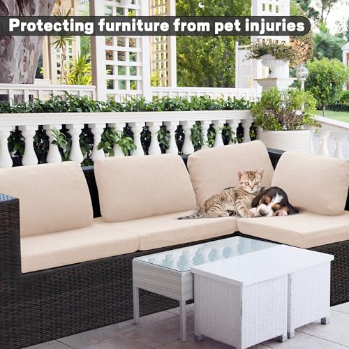 8Pcs Outdoor Cushion Covers (Mustard Yellow / 8PCS)