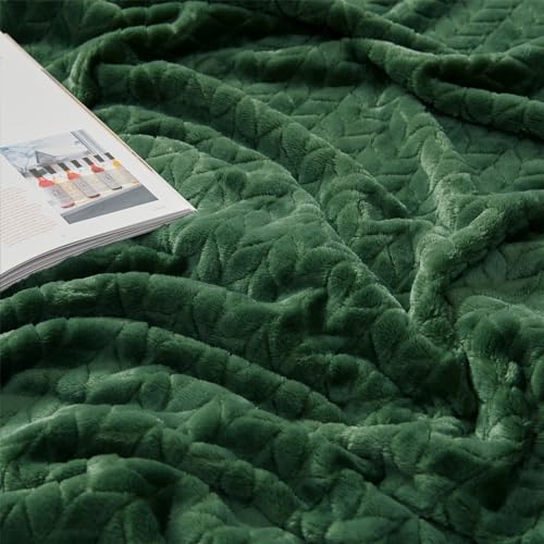 Fleece Throw Blanket (A-green / Throw/Travel-50x60 IN)