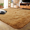 Area Rugs Fluffy Living Room Carpets for Kids Bedroom 4x5.3 (Khaki / 4' x 5.3' (Rectangular))