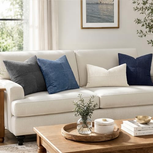 Cream White Decorative Lumbar Throw Pillow Covers 14x22 Inch 2 Pack (22" x 14" (Pack of 2) / Cream White)