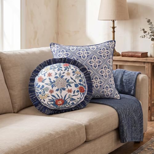 Vintage Linen Throw Pillow Cover (16" x 16" (Pack of 2) / Ivar a)