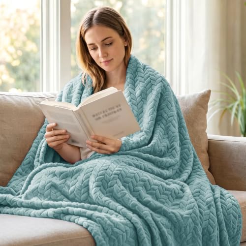Soft Fleece Bed Blanket Twin Size (Celadon / Twin ( 60x80 IN ))