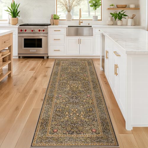 Non Slip 2x5 Gold Brown Bathroom Runner Rug (Gold Brown / 2' x 5' (Runner))
