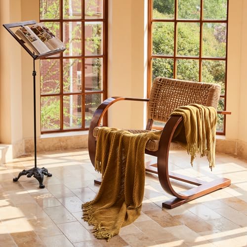 Throw Blanket for Couch (J-golden / 50*60'')