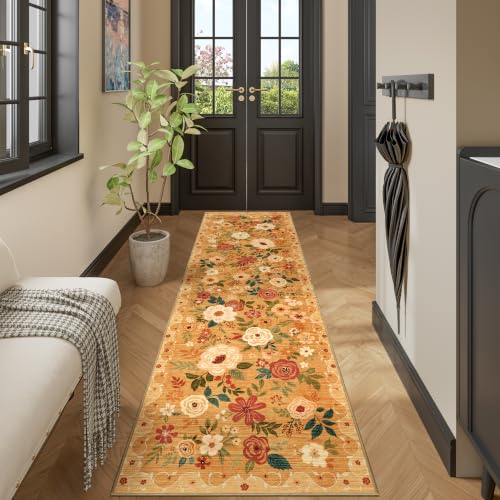 2x10 Runner Rug (Orange / 2' x 10' (Rectangular))