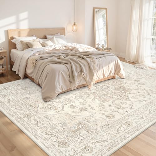 8x10 Area Rugs Living Room (Beige White / 8' x 10' (Rectangular))