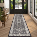 HY HAOYUNLAI 2.6x10 Washable Hallway Runner Rug Non Slip Kitchen Floor Mat (2'6" x 10' (Rectangular) / Black/Navy)
