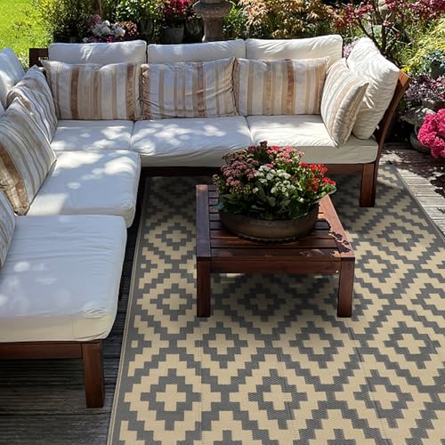 6 x 9 Ft Reversible Mats (Grey & Tan / 6' x 9')