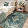 Washable Area Rug (Blue/Vintage Dark Blue / 3' x 5' (Rectangular))