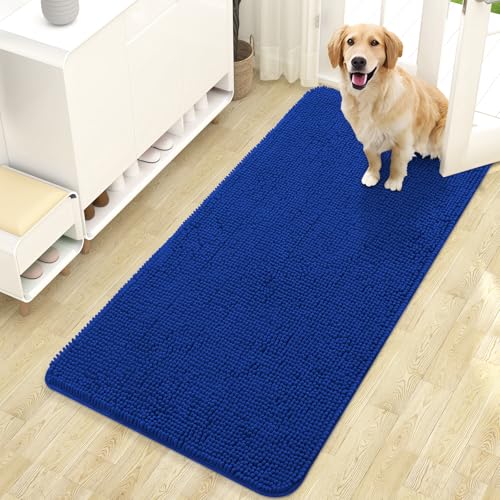 Dog Door Mat for Muddy Paws 47x24 (Royal Blue / 47" X 24")
