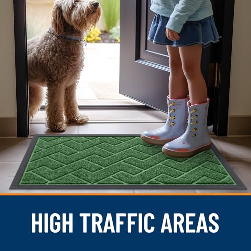 Front Door Mat Outside 29.5x17 (Green / 29.5" x 17")