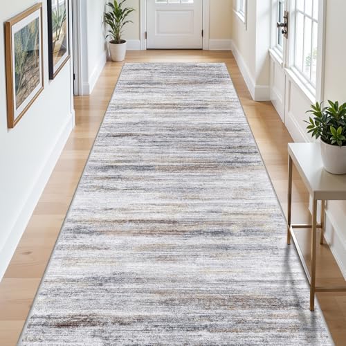 Large Runner Rugs for Hallway 4x18 (Beige/Grey / 4' x 18' (Runner))